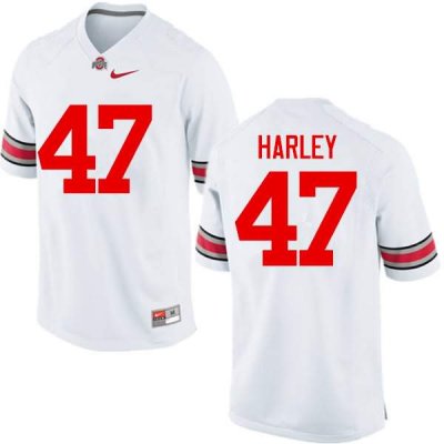 NCAA Ohio State Buckeyes Men's #47 Chic Harley White Nike Football College Jersey PTZ1245VN